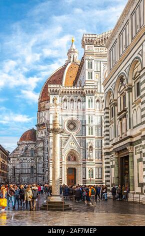 Detailansicht Der Dom Santa Maria del Fiore Toskana Italien Stockfoto