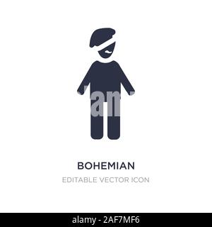 Böhmische Symbol auf weißem Hintergrund. Einfaches element Abbildung kann von Personen Konzept. böhmische Symbol Design. Stock Vektor
