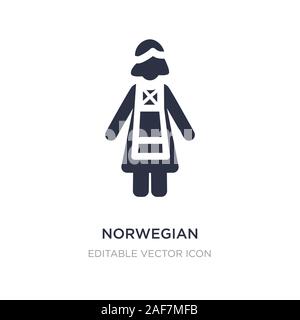 Norwegische Symbol auf weißem Hintergrund. Einfaches element Abbildung kann von Personen Konzept. norwegische Symbol Design. Stock Vektor