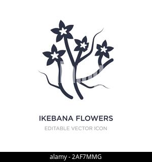 Ikebana blumen Symbol auf weißem Hintergrund. Einfaches element Abbildung von Natur Konzept. ikebana Blumen Symbol Design. Stock Vektor