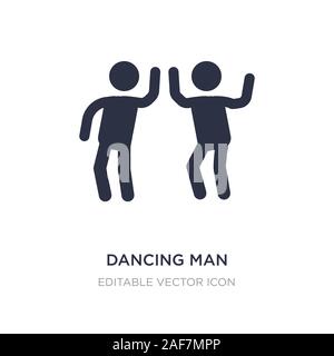 Dancing man Symbol auf weißem Hintergrund. Einfaches element Abbildung kann von Personen Konzept. dancing man Symbol Design. Stock Vektor