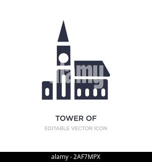 Turm von nevyansk in Russland Symbol auf weißem Hintergrund. Einfaches element Abbildung von Denkmälern Konzept. Turm von nevyansk in Russland Symbol desi Stock Vektor