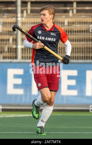 AMSTELVEEN, 08-12-2019, Hoofdklasse Hockey Heren Seizoen 2019-2020. Veranstaltungsort: Wagener Stadion. Timo Jonker während des Spiels Amsterdam Almere vs. Stockfoto