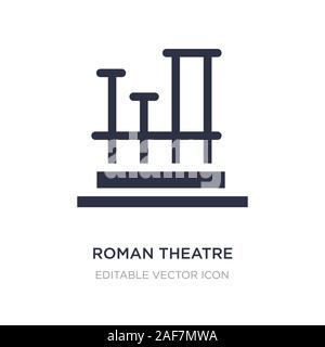 Das römische Theater von merida Symbol auf weißem Hintergrund. Einfaches element Abbildung von Denkmälern Konzept. römische Theater von merida Symbol Design. Stock Vektor