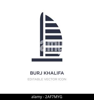 Burj Khalifa Symbol auf weißem Hintergrund. Einfaches element Abbildung von Denkmälern Konzept. Burj Khalifa Symbol Design. Stock Vektor