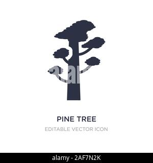Pine Tree Symbol auf weißem Hintergrund. Einfaches element Abbildung von Natur Konzept. Pine Tree Symbol Design. Stock Vektor