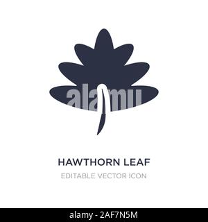 Weißdorn Blatt Symbol auf weißem Hintergrund. Einfaches element Abbildung von Natur Konzept. hawthorn Blatt Symbol Design. Stock Vektor