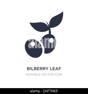 Heidelbeere Blätter Symbol auf weißem Hintergrund. Einfaches element Abbildung von Natur Konzept. heidelbeere Blätter Symbol Design. Stock Vektor