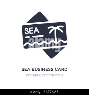 Meer business card Symbol auf weißem Hintergrund. Einfaches element Abbildung kann von anderen Konzept. Meer business card Symbol Design. Stock Vektor