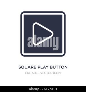 Quadrat taste play Symbol auf weißem Hintergrund. Einfaches element Abbildung kann von Multimedia Konzept. square taste play Symbol Design. Stock Vektor