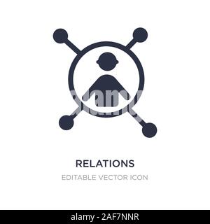 Beziehungen Symbol auf weißem Hintergrund. Einfaches element Abbildung kann von Personen Konzept. die Beziehungen Symbol Design. Stock Vektor