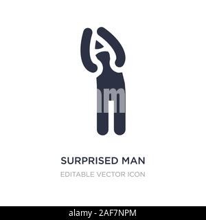 Überrascht man Symbol auf weißem Hintergrund. Einfaches element Abbildung kann von Personen Konzept. überrascht man Symbol Design. Stock Vektor
