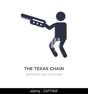 Die texas Kettensägenmassaker Symbol auf weißem Hintergrund. Einfaches element Abbildung kann von Personen Konzept. Die texas Kettensägenmassaker symbol Desig Stock Vektor