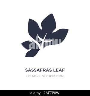 Sassafras Blatt Symbol auf weißem Hintergrund. Einfaches element Abbildung von Natur Konzept. sassafras Blatt Symbol Design. Stock Vektor