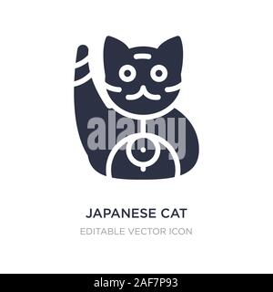 Japanische Katze Symbol auf weißem Hintergrund. Einfaches element Abbildung kann von anderen Konzept. japanische Katze Symbol Design. Stock Vektor