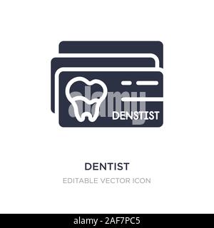 Zahnarzt business card Symbol auf weißem Hintergrund. Einfaches element Abbildung kann von anderen Konzept. Zahnarzt business card Symbol Design. Stock Vektor