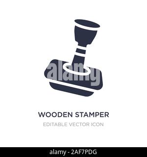 Holz- stamper Symbol auf weißem Hintergrund. Einfaches element Abbildung kann von anderen Konzept. Holz- stamper Symbol Design. Stock Vektor