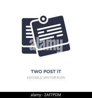 Zwei Post it Symbol auf weißem Hintergrund. Einfaches element Abbildung kann von anderen Konzept. zwei Post it Symbol Design. Stock Vektor