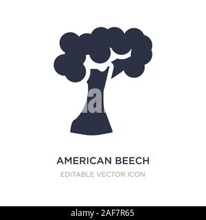 American Beech Tree Symbol auf weißem Hintergrund. Einfaches element Abbildung von Natur Konzept. American Beech Tree Symbol Design. Stock Vektor