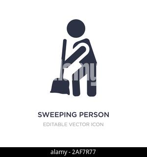 Eine beeindruckende Person Symbol auf weißem Hintergrund. Einfaches element Abbildung kann von Personen Konzept. fegen person Symbol Design. Stock Vektor