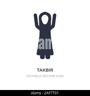 Takbir Symbol auf weißem Hintergrund. Einfaches element Abbildung kann von Personen Konzept. Takbir Symbol Design. Stock Vektor