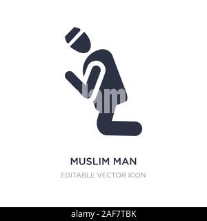 Muslimischen mann Symbol auf weißem Hintergrund. Einfaches element Abbildung kann von Personen Konzept. muslimischen Mann Symbol Design. Stock Vektor