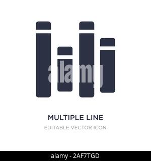 Mehrere line Symbol auf weißem Hintergrund. Einfaches element Abbildung kann von Formen Konzept. Mehrere line Symbol Design. Stock Vektor