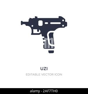 Uzi Symbol auf weißem Hintergrund. Einfaches element Abbildung kann von Sicherheitskonzept. uzi Symbol Design. Stock Vektor