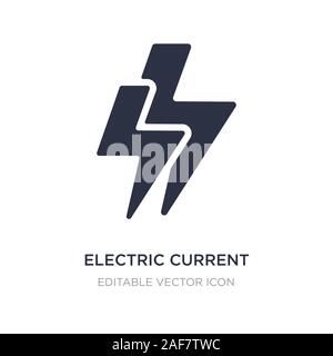 Elektrischer Strom Symbol auf weißem Hintergrund. Einfaches element Abbildung kann von Zeichen Konzept. Elektrischer Strom Symbol Design. Stock Vektor