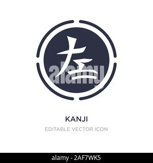 Kanji Symbol auf weißem Hintergrund. Einfaches element Abbildung kann von Zeichen Konzept. kanji Symbol Design. Stock Vektor