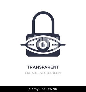 Transparente Symbol auf weißem Hintergrund. Einfaches element Abbildung kann von Sicherheitskonzept. Transparente Symbol Design. Stock Vektor