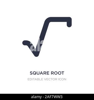 Quadratwurzel Symbol auf weißem Hintergrund. Einfaches element Abbildung kann von Zeichen Konzept. Wurzel Symbol Design. Stock Vektor