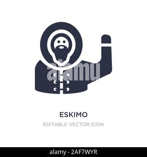 Eskimo Symbol auf weißem Hintergrund. Einfaches element Abbildung kann von Smileys Konzept. eskimo Symbol Design. Stock Vektor