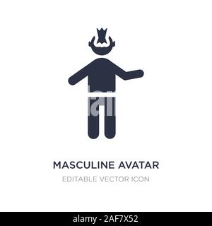 Männliche avatar Symbol auf weißem Hintergrund. Einfaches element Abbildung kann von Personen Konzept. männlichen Avatar Symbol Design. Stock Vektor