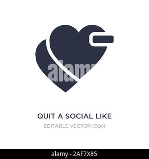 Eine soziale wie Symbol auf weißem Hintergrund zu beenden. Einfaches element Abbildung kann von Social Media Marketing Konzept. Eine soziale wie Symbol Design beenden. Stock Vektor