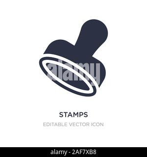 Briefmarken Symbol auf weißem Hintergrund. Einfaches element Abbildung kann von Social Media Marketing Konzept. Briefmarken Symbol Design. Stock Vektor