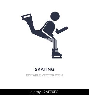 Skating Symbol auf weißem Hintergrund. Einfaches element Abbildung von Sport Konzept. Skaten Symbol Design. Stock Vektor