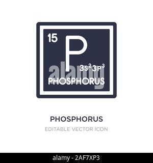 Phosphor Symbol auf weißem Hintergrund. Einfaches element Abbildung kann von Formen Konzept. Phosphor Symbol Design. Stock Vektor