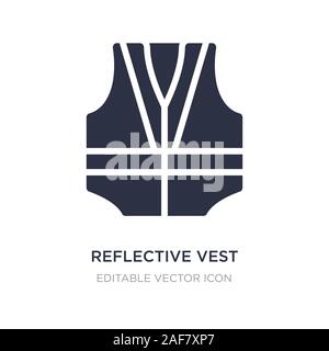 Reflektierende weste Symbol auf weißem Hintergrund. Einfaches element Abbildung kann von Sicherheitskonzept. Reflektierende weste Symbol Design. Stock Vektor