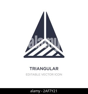Dreieckige Pyramide von Symbol auf weißem Hintergrund. Einfaches element Abbildung kann von Formen Konzept. Dreieckige Pyramide von oben auf das Symbol symb Stock Vektor