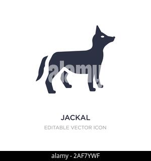 Schakal Symbol auf weißem Hintergrund. Einfaches element Abbildung kann von Formen Konzept. schakal Symbol Design. Stock Vektor