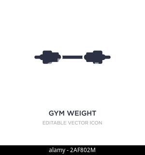 Fitnessraum Gewicht Symbol auf weißem Hintergrund. Einfaches element Abbildung von Sport Konzept. Fitnessstudio Gewicht Symbol Design. Stock Vektor