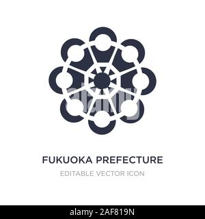 Fukuoka Präfektur Symbol auf weißem Hintergrund. Einfaches element Abbildung kann von Zeichen Konzept. fukuoka Präfektur Symbol Design. Stock Vektor