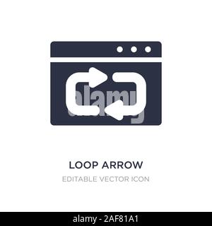 Loop Pfeil auf weißem Hintergrund. Einfaches element Abbildung kann von UI-Konzept. loop Pfeil symbol Design. Stock Vektor