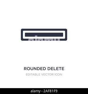 Abgerundete Taste mit minus Symbol auf weißem Hintergrund löschen. Einfaches element Abbildung kann von UI-Konzept. Abgerundete Taste mit Symbol Minus Symbol d löschen Stock Vektor