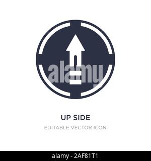 up side icon on white background. Simple element illustration from UI concept. up side icon symbol design. Stock Vektor