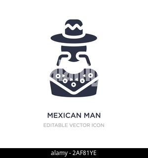 Mexikanische mann Symbol auf weißem Hintergrund. Einfaches element Abbildung kann von Social Media Marketing Konzept. mexikanische Mann Symbol Design. Stock Vektor