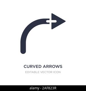 Gekrümmte Pfeile Symbol auf weißem Hintergrund. Einfaches element Abbildung kann von UI-Konzept. gekrümmte Pfeile Symbol Design. Stock Vektor