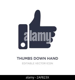 Daumen nach unten hand Symbol auf weißem Hintergrund. Einfaches element Abbildung kann von Zeichen Konzept. Daumen nach unten hand Symbol Design. Stock Vektor