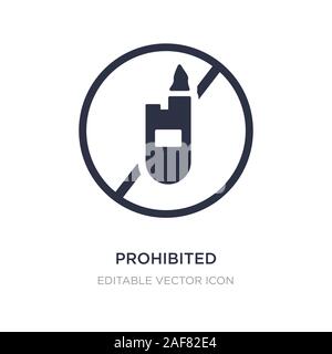 Verboten Symbol auf weißem Hintergrund. Einfaches element Abbildung kann von Zeichen Konzept. verbotene Symbol Design. Stock Vektor